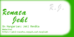 renata jekl business card